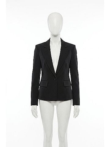Central Park West Halsey Ponte Dickey Jacket in Black (view 1)