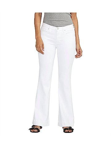 Jag Kait Mid Rise Flare Jean in White (view 2)