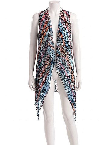 Angel Vibrant Leopard Vest in Multi (view 1)