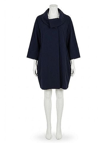 Joseph Ribkoff Classic Cocoon Coat in Midnight Blue (view 1)