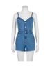 Day + Moon Blue End Game Romper in Washed Denim Size L - photo 1