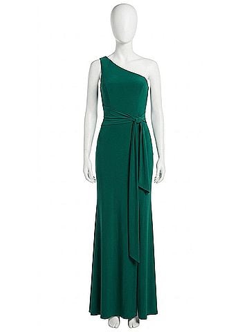 Mac Duggal One-Shoulder Evening Dress in Emerald (view 1)