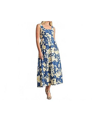 Tanya Taylor Cadence Dress in French Blue Multi (view 2)