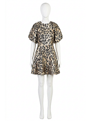 THML Backstage Bow Mini Dress in Taupe (view 1)
