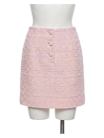 Milly Briar Tweed Mini Skirt in Blush (view 1)