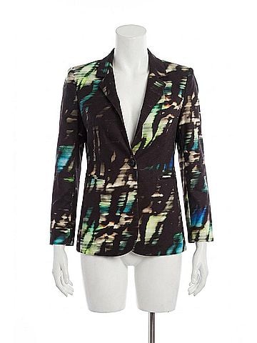 Angel Faux Suede Midnight Blazer in Black Multi (view 1)