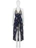 Angie Blue Spaghetti Strap Halter Maxi Romper in Blue Size L - photo 1