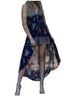 Angie Blue Spaghetti Strap Halter Maxi Romper in Blue Size L - photo 2