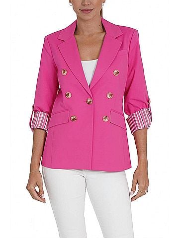 Love Token Celine Blazer in Hot Pink (view 2)