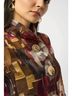 Joseph Ribkoff Brown Abstract Print 2-Piece Button Front Jacket in Multi Size 12 - photo 4