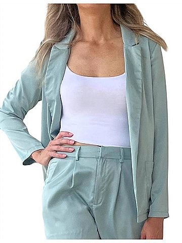 Glam All Of The Lights Blazer in Mint (view 2)