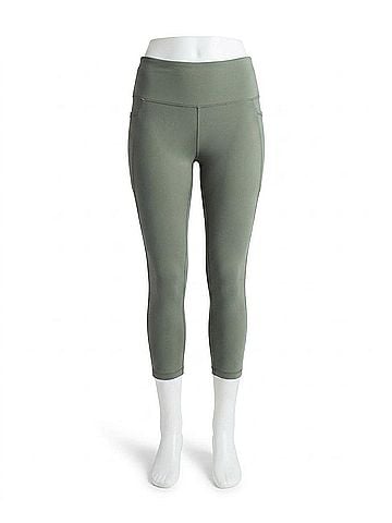 Danskin Curvy Cropped Legging in Agave Green (view 1)