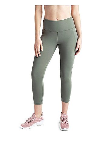 Danskin Curvy Cropped Legging in Agave Green (view 2)