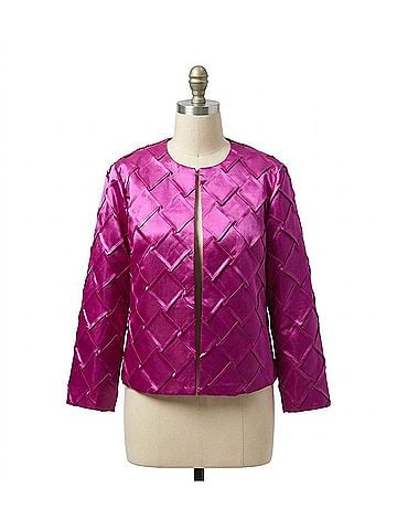 Joseph Ribkoff Textured Crew Neck Jacket in Cosmos (view 1)
