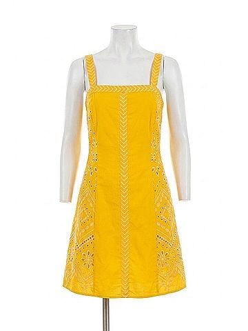 Ramy Brook Fawn Embroidered Mini Dress in Sunshine (view 1)