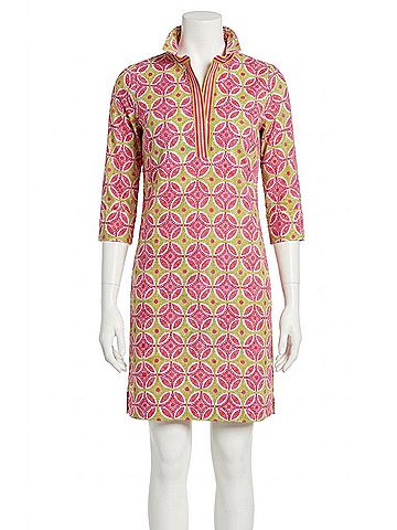 Gretchen Scott Designs Shirt Tail 2.0 Dress in Smell The Roses (view 1)