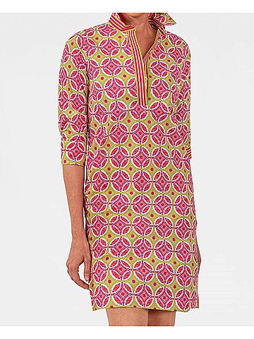 Gretchen Scott Designs Shirt Tail 2.0 Dress in Smell The Roses (view 2)