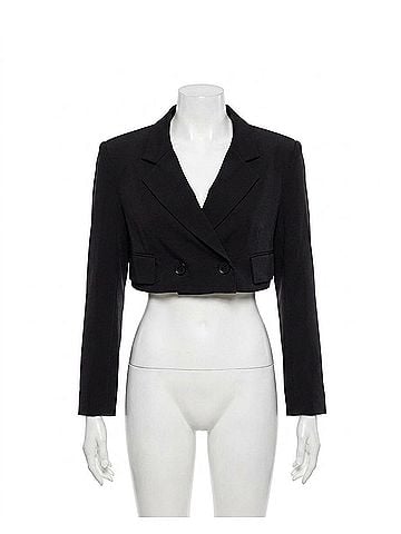 Edit By Nine Katie Cropped Blazer in Black (view 1)