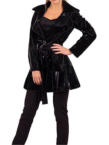 Samuel Dong Rain Jacket And Hat Set in Black (view 2)