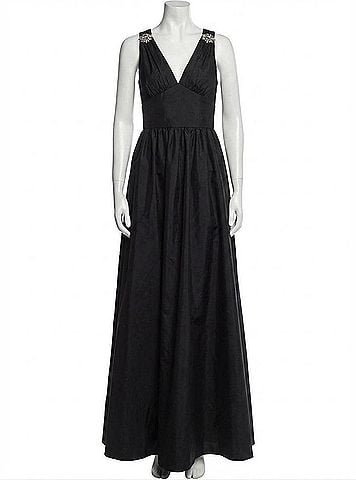 Sachin + Babi Kenzia Moiré Taffeta Gown in Black (view 1)