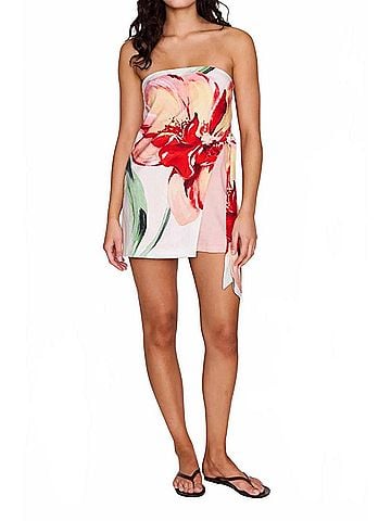 Minkpink Zinnia Macro Floral Print Mini Dress in Multi (view 2)