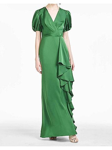 Sachin + Babi Mila Maxi Gown in Emerald (view 2)