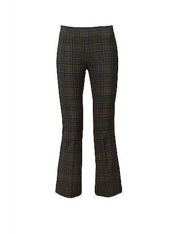 Avenue Montaigne Leo Flare Cut Pants in Heritage Plaid (view 1)
