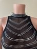 Cliche 100% Mesh Solid Black Cocktail Dress Size S - photo 8