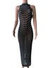 Cliche 100% Mesh Solid Black Cocktail Dress Size S - photo 1