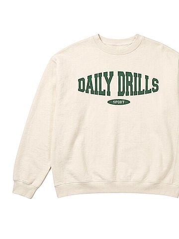 Anthropologie Daily Drills Oversized Sport Crew Long Sleeve Top (view 1)