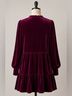 1.State Velvet Tiered Babydoll Dress Casual Dress - photo 4