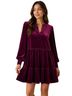 1.State Velvet Tiered Babydoll Dress Casual Dress - photo 1