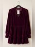 1.State Velvet Tiered Babydoll Dress Casual Dress - photo 5