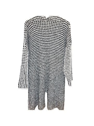 Pol Checkered Open Front Duster Cardigan (view 2)
