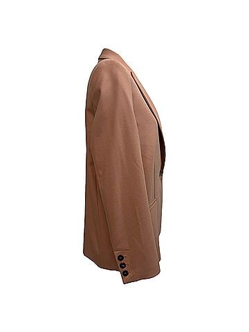 Victoria Beckham Victoria Victoria Beckham Single-Breasted Blazer in Beige Polyester (view 2)