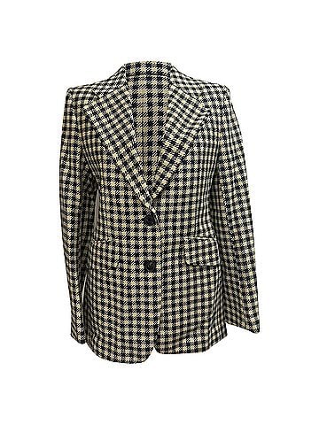 Victoria Beckham Victoria Beckham Houndstooth Tweed Blazer in Multicolor Polyamide (view 1)