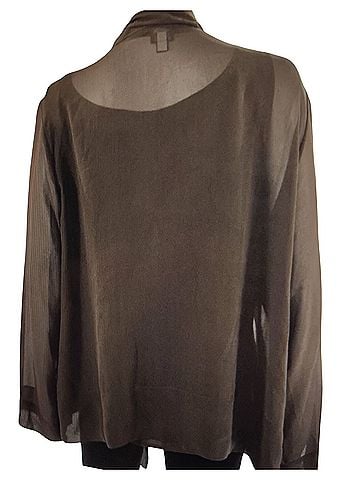 Eileen Fisher 2 piece set Cascading cardigan jacket &amp; tank Silk Blazer (view 2)
