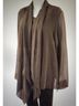 Eileen Fisher 2 piece set Cascading cardigan jacket &amp; tank Silk Blazer - photo 5