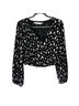 Astr 100% Polyester Polka Dots Black White Long Sleeve Top Size XS - photo 1