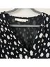 Astr 100% Polyester Polka Dots Black White Long Sleeve Top Size XS - photo 3
