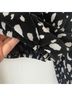 Astr 100% Polyester Polka Dots Black White Long Sleeve Top Size XS - photo 5