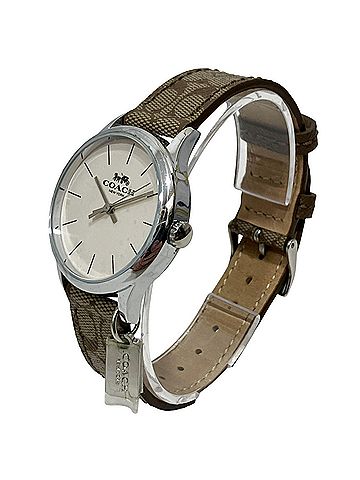 Coach Coach watch, total weight 26.6g, stainless steel, genuine leather strap, quartz movement, white dial, CA.117.7.112.1534 (view 2)