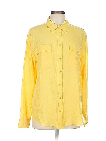 Equipment Equipment Long Sleeve Silk Top (view 1)