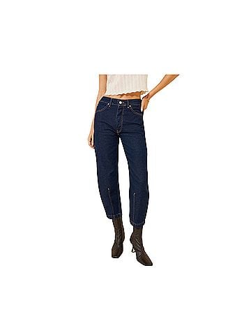Free People Backstage Relaxed Cropped Barrel Jeans Jeans (view 1)