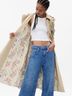 Gap x LoveShackFancy 100% Cotton Solid Tan Trenchcoat Size M - photo 6