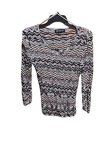 Jones New York Multicolor Chevron Knit Top Casual Sweaters (view 1)