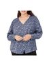 Lane Bryant 100% Polyester Floral Blue Long Sleeve Blouse Size 22 - photo 1