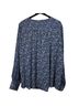 Lane Bryant 100% Polyester Floral Blue Long Sleeve Blouse Size 22 - photo 2