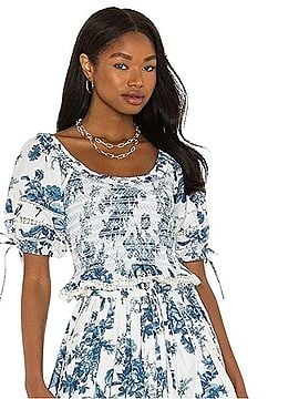 LoveShackFancy Molly 3/4 Sleeve Blouse (view 2)