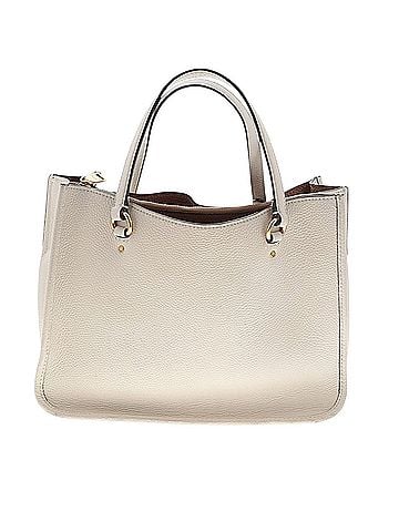 Coach Rare COACH C3460 Tyler Carryall 28
Ivory Polished Pebble Leather
Measurements:
11 1/4" (L) x 9 Coach Leather Satchel (view 2)